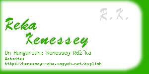 reka kenessey business card